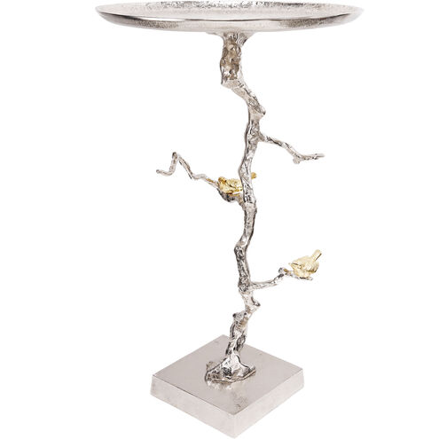 Welling Demilune Table in White/Gold