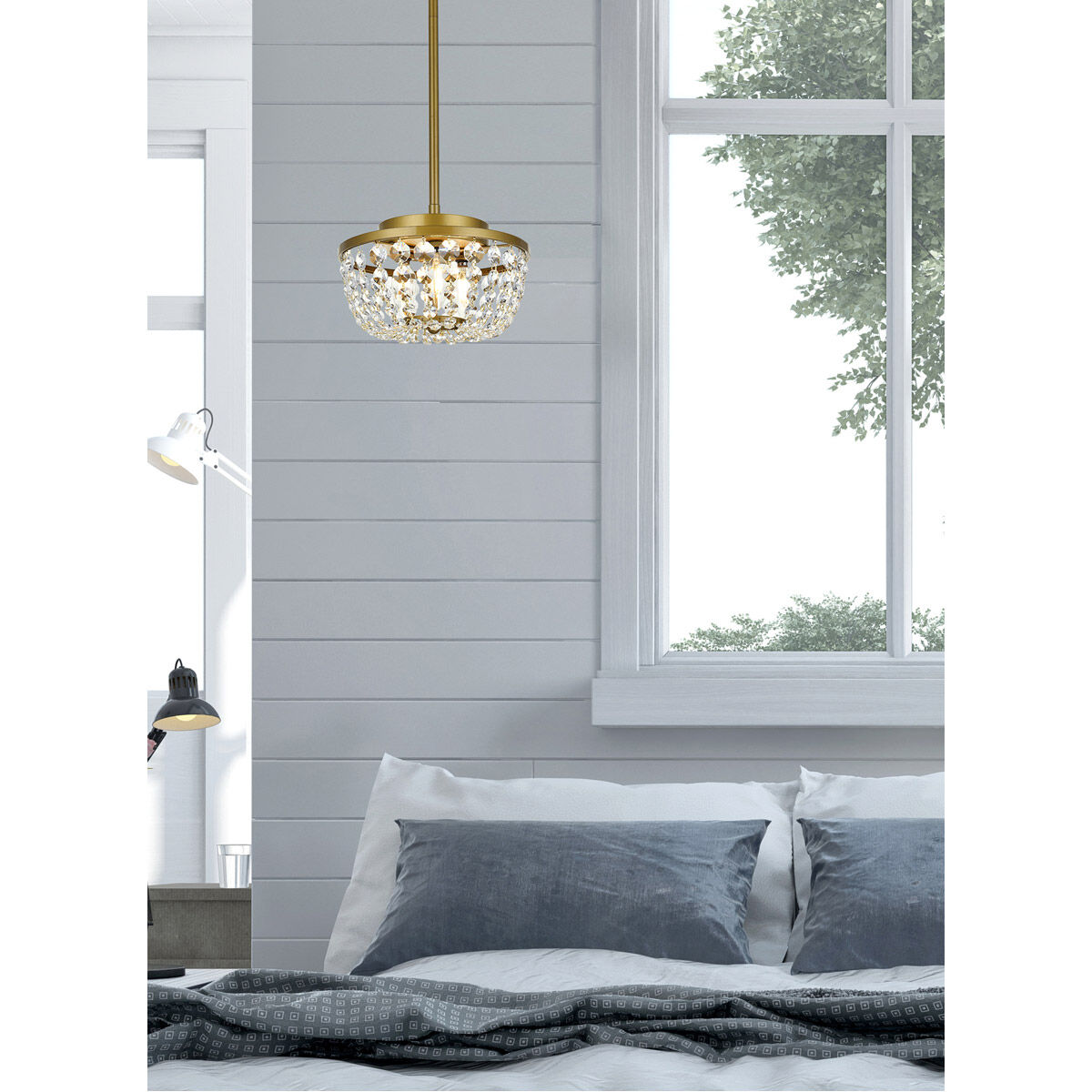 Gianna 3 Light 10 inch Brass Pendant Ceiling Light