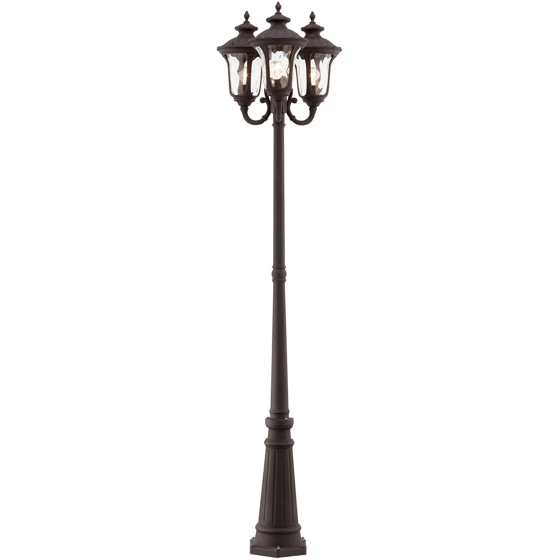 Oxford 3 Light 87 inch Bronze Outdoor 3 Head Post
