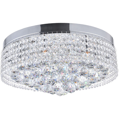 Cascade 8 Light 18 inch Chrome Drum Shade Flush Mount Ceiling Light