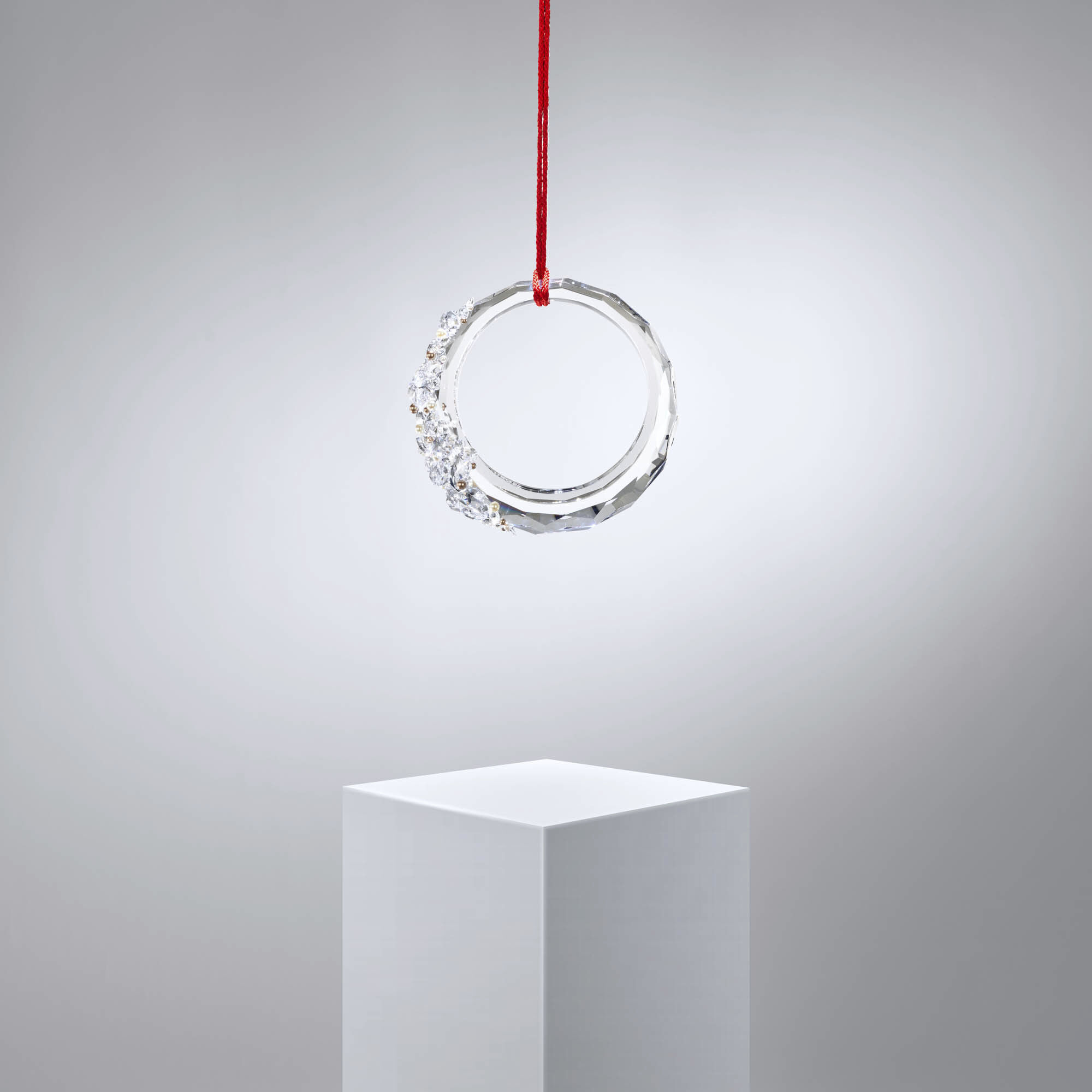 Forever Serenity LED 3.6 inch Polished Chrome Pendant Ceiling Light in Red Rope, Red Rope