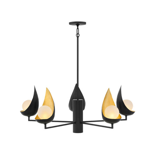 Lisa McDennon Ren 6 Light 36 inch Black Chandelier Ceiling Light