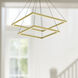 Piazza LED 23.63 inch Brushed Gold Chandelier Ceiling Light