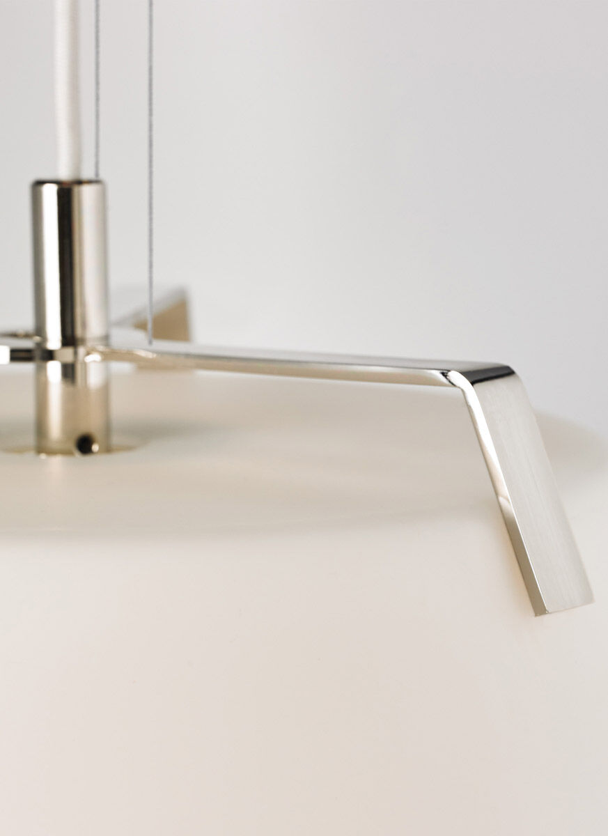 Sean Lavin Devin 1 Light 19 inch Polished Nickel White Pendant Ceiling Light in Incandescent