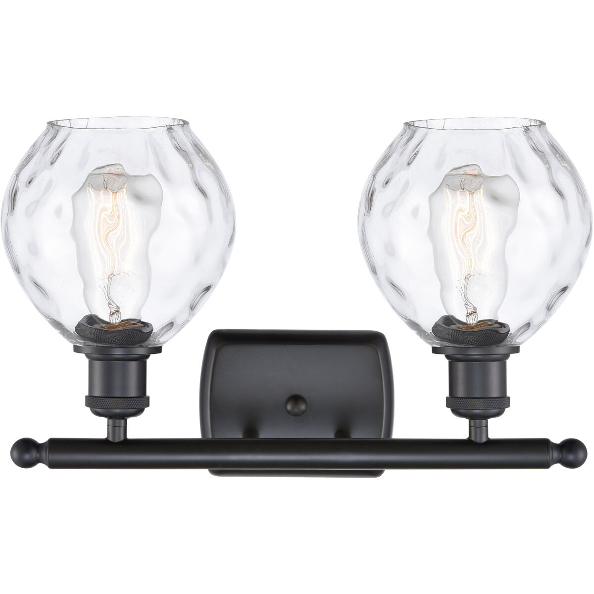 Ballston Small Waverly 2 Light 16 inch Matte Black Bath Vanity Light Wall Light, Ballston