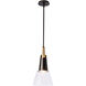 Kora 9.1 inch Oil Rubbed Bronze/Modern Brass Mini Pendant Ceiling Light
