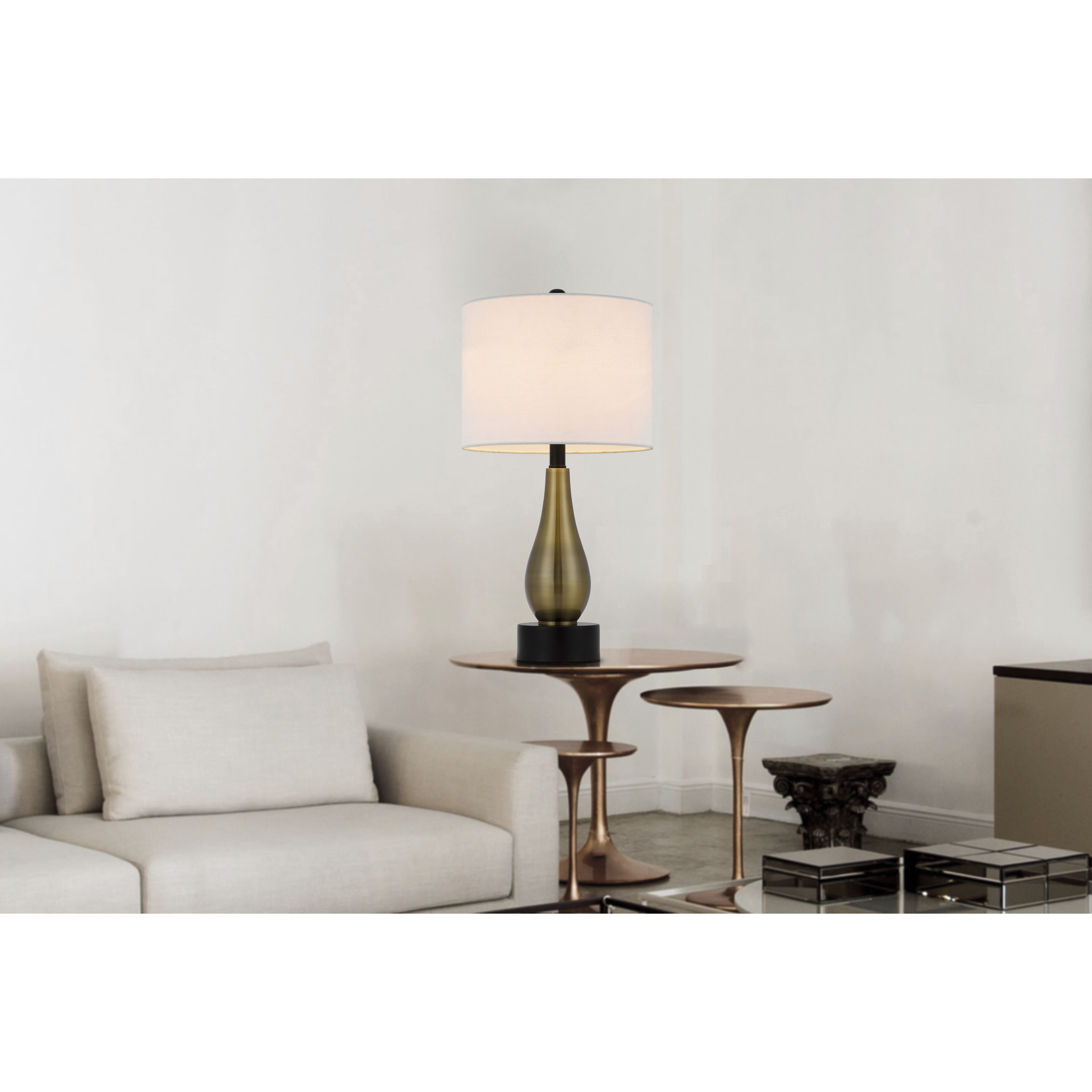 Ashland Metal Table Lamp Set of 2 Cal Lighting