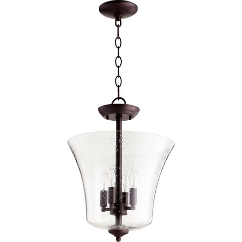 Fort Worth 4 Light 13 inch Oiled Bronze Dual Mount Ceiling Light