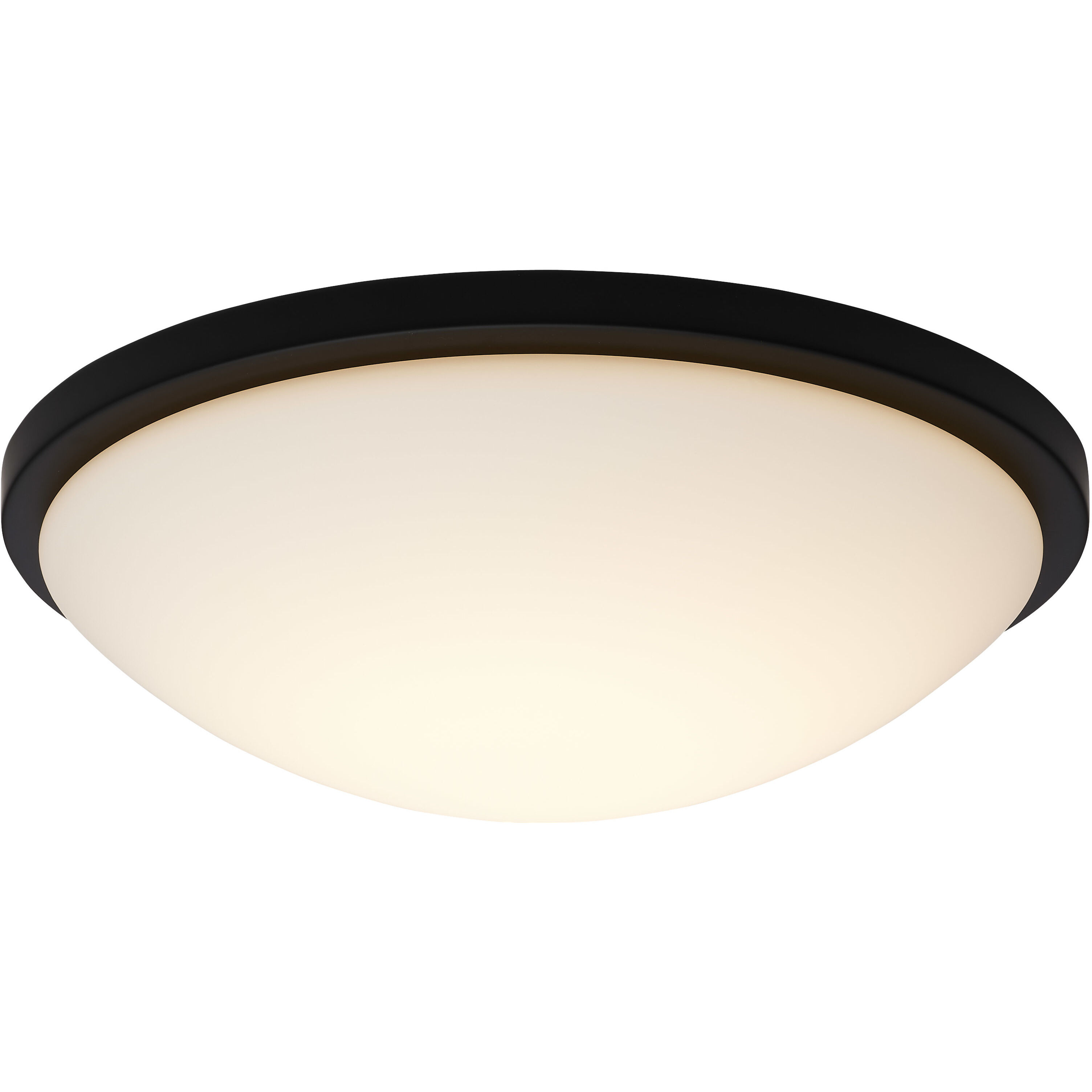 Button LED 17 inch Matte Black LED Flush Mount Ceiling Light