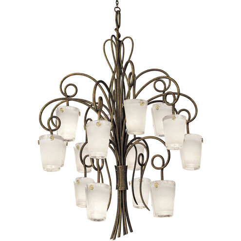 Tribecca 16 Light 48 inch Antique Copper Foyer Light Ceiling Light in Frost (FROST)