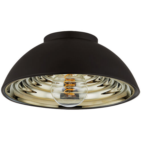 Eclipse 1 Light 11.75 inch Soft Black Flush Mount Ceiling Light