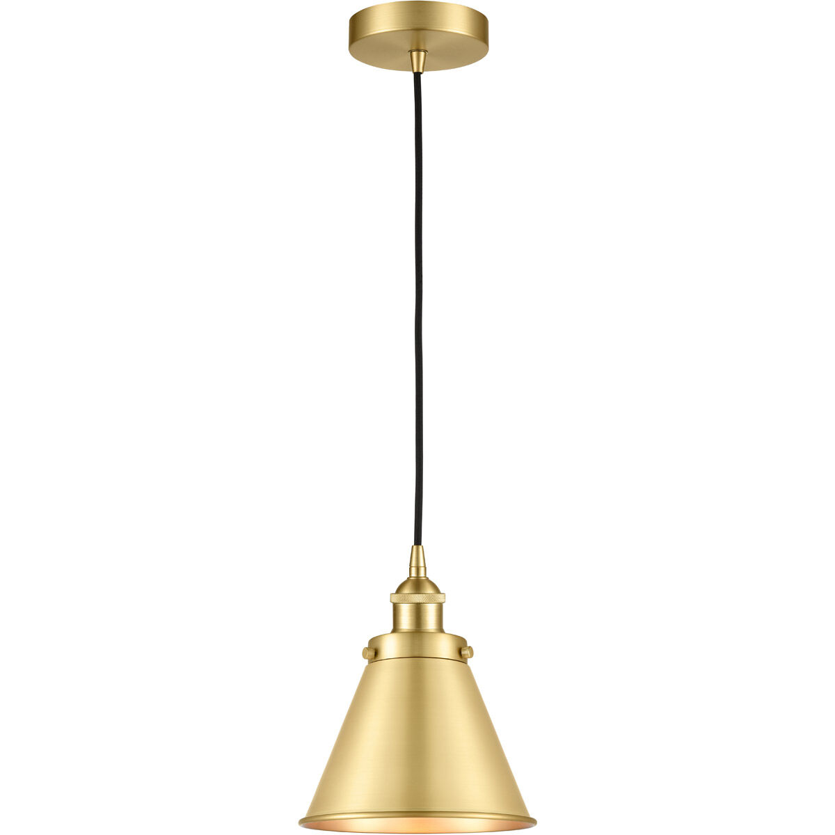 Franklin Restoration Appalachian 1 Light 8 inch Satin Gold Mini Pendant Ceiling Light