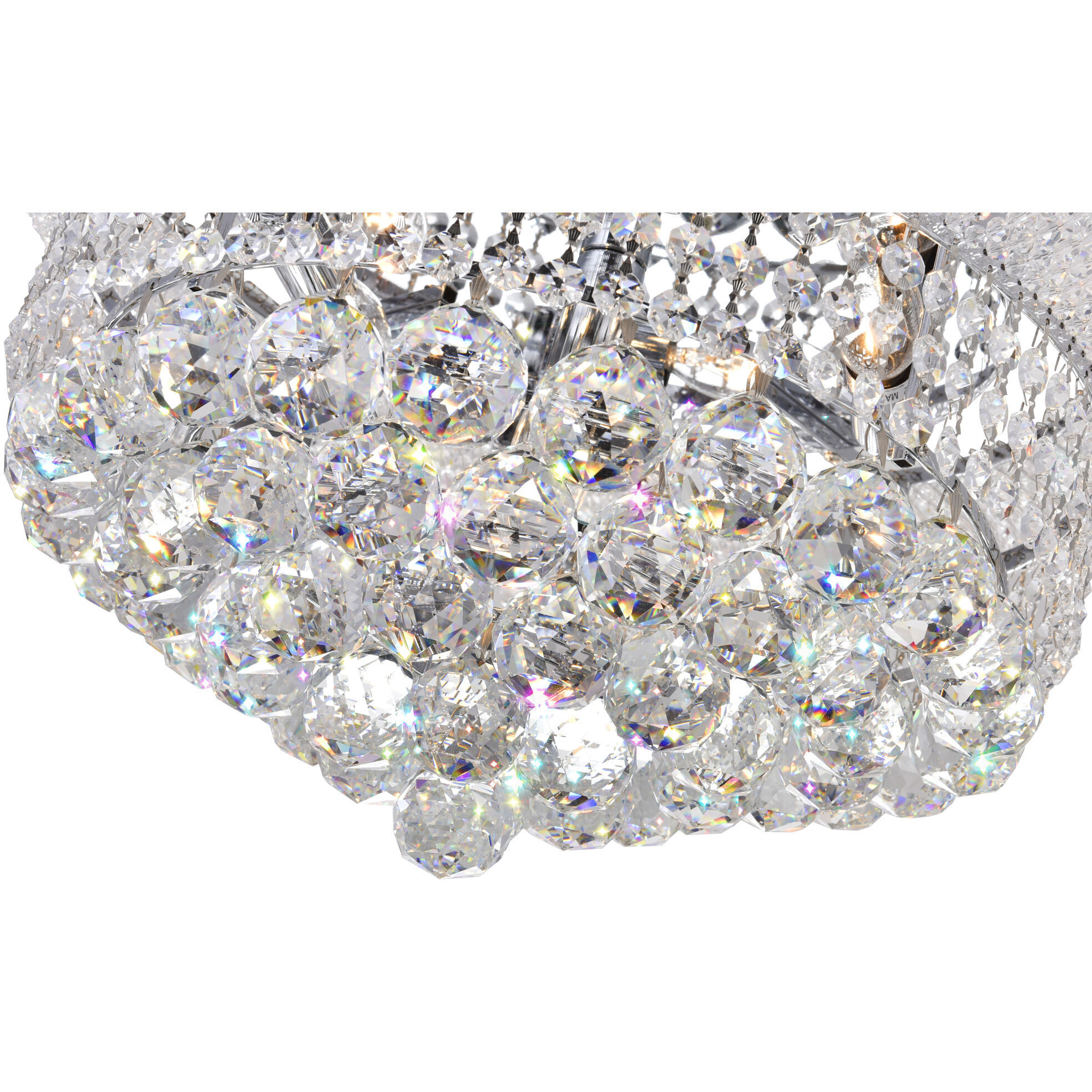 Empire 8 Light 20 inch Chrome Flush Mount Ceiling Light