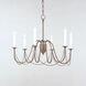 Plumette 6 Light 28 inch Chestnut Bronze Chandelier Ceiling Light