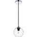 Cashel 1 Light 6 inch Chrome Pendant Ceiling Light