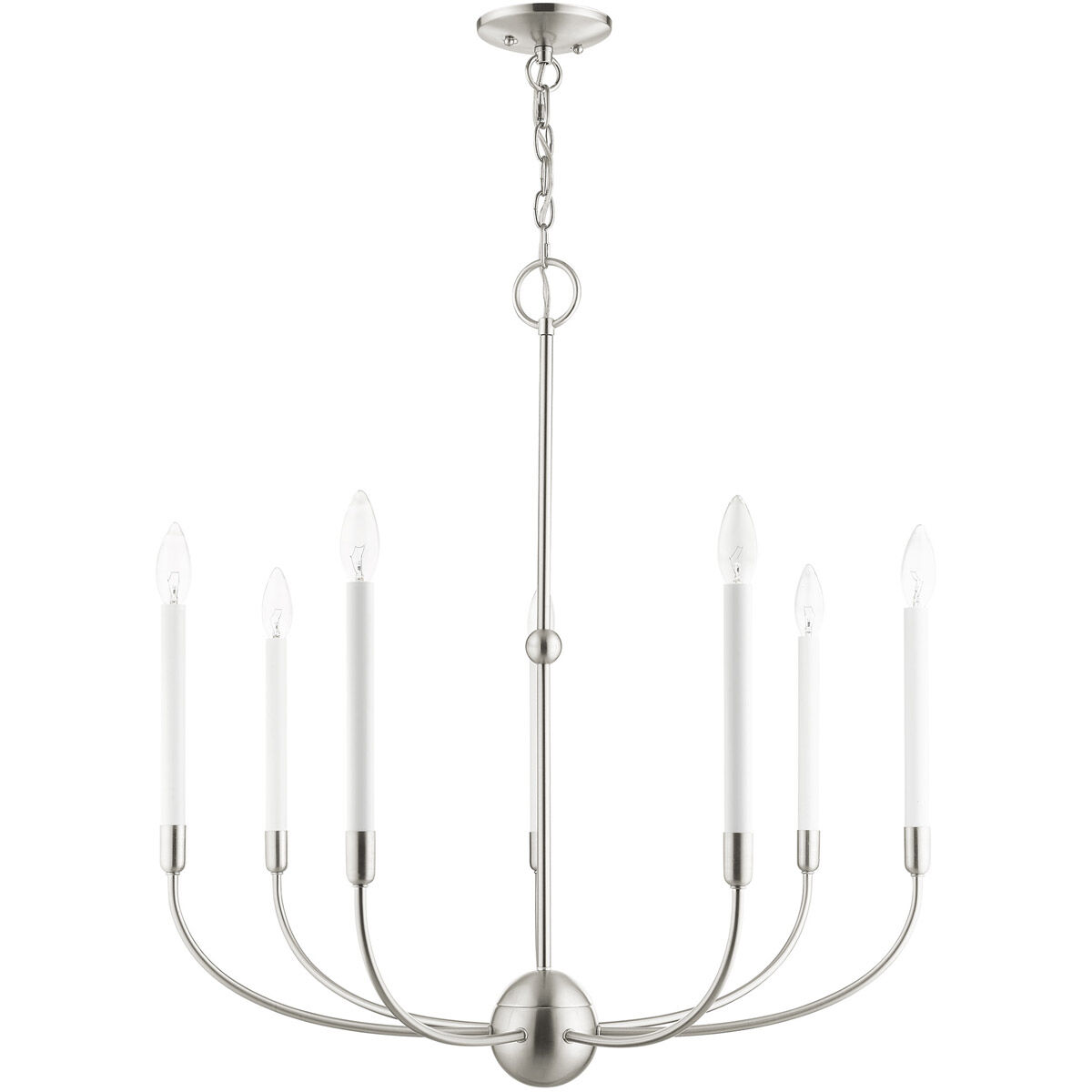 Clairmont 7 Light 28 inch Brushed Nickel Chandelier Ceiling Light
