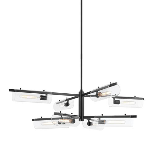 Ariel 8 Light 53 inch Soft Black Chandelier Ceiling Light