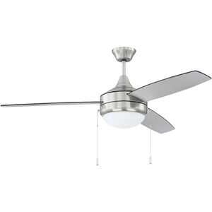 Phaze 52 inch Brushed Polished Nickel with Brushed Nickel/Greywood Blades Ceiling Fan