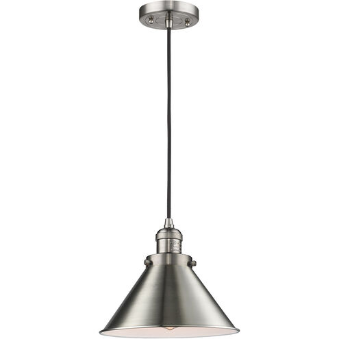 Briarcliff 1 Light 10 inch Brushed Satin Nickel Mini Pendant Ceiling Light 