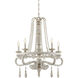 Helena 5 Light 28 inch Provence with Gold Accents Chandelier Ceiling Light