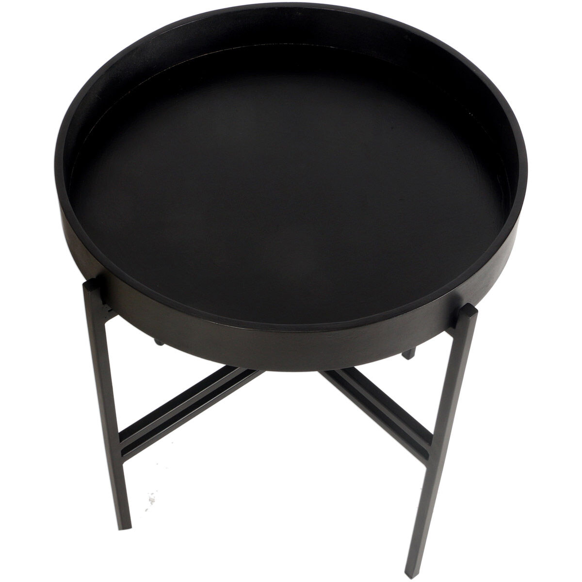 Ace 19 X 18 inch Black Tray Side Table