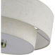 Monroe 2 Light 13 inch Antique Brass Semi Flush Mount Ceiling Light, Medium