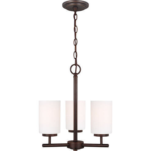 Oslo 3 Light 15 inch Bronze Chandelier Ceiling Light