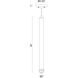 Reign LED 2 inch Aged Gold Brass Pendant Ceiling Light
