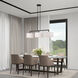 Meridian 3 Light 51 inch Bronze Linear Chandelier Ceiling Light, Extra Large