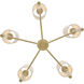 Anika 5 Light 28 inch Lacquered Brass Chandelier Ceiling Light