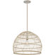 Bohemian 1 Light 20 inch Natural Rattan Pendant Ceiling Light