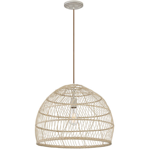 Bohemian 1 Light 20 inch Natural Rattan Pendant Ceiling Light