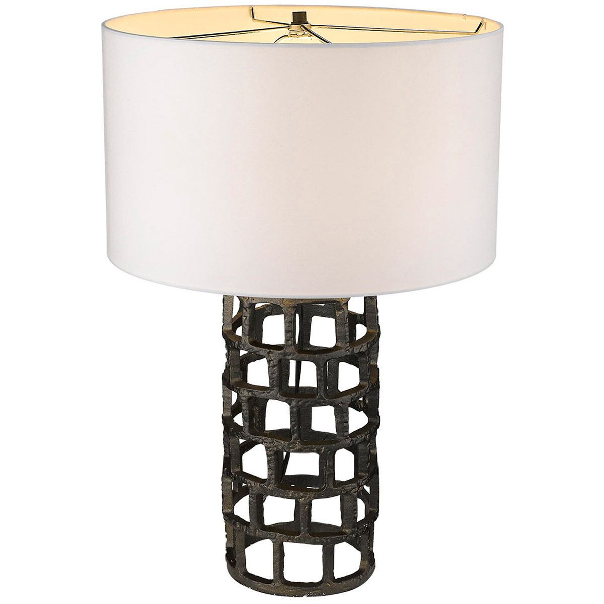 Vallin 26 inch 100.00 watt Black Gold Table Lamp Portable Light