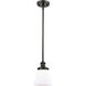 Ballston Small Cone 1 Light 6 inch Oil Rubbed Bronze Pendant Ceiling Light in Matte White Glass, Ballston