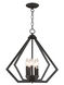 Prism 5 Light 20 inch Bronze Chandelier Ceiling Light