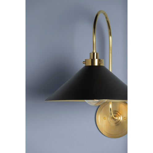 Clivedon 1 Light 12 inch Aged Brass and Distressed Bronze Wall Sconce Wall Light