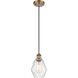 Ballston Cindyrella LED 6 inch Brushed Brass Mini Pendant Ceiling Light