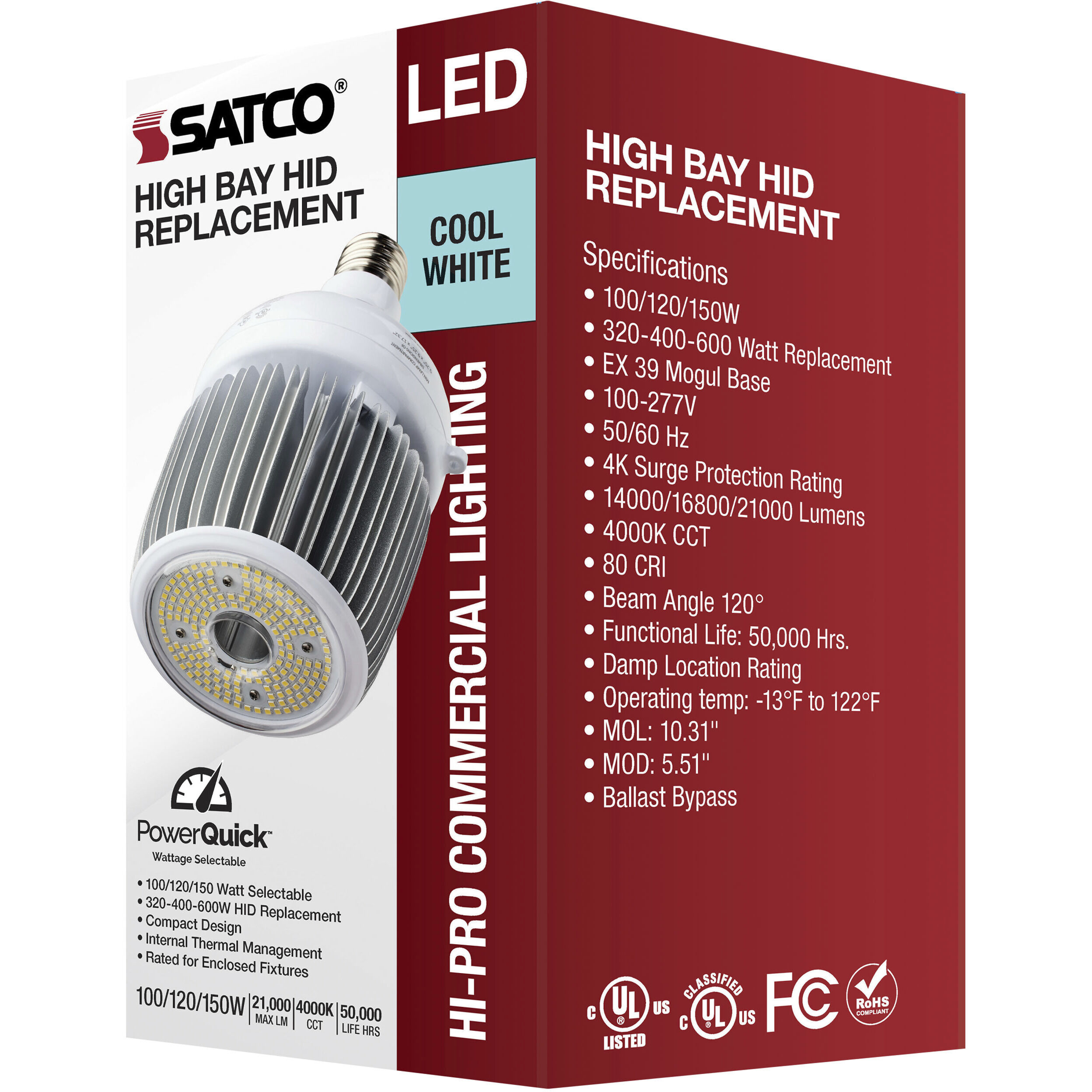 Hi-Pro LED LED Mogul Extended 4000K HID Replacements
