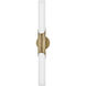 Grace LED 5 inch Textured Heritage Brass Bath Light Wall Light