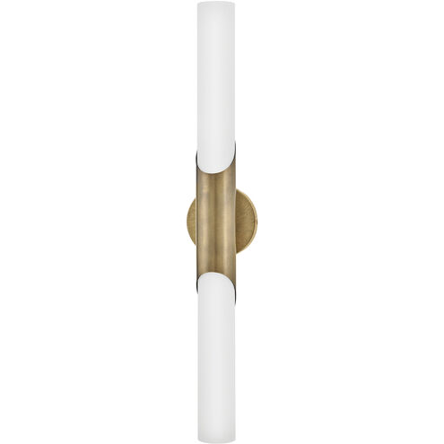 Grace LED 5 inch Textured Heritage Brass Bath Light Wall Light
