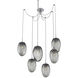 Meteo 6 Light 17 inch Classic Silver Swag Multi-Pendant Ceiling Light in Smoke