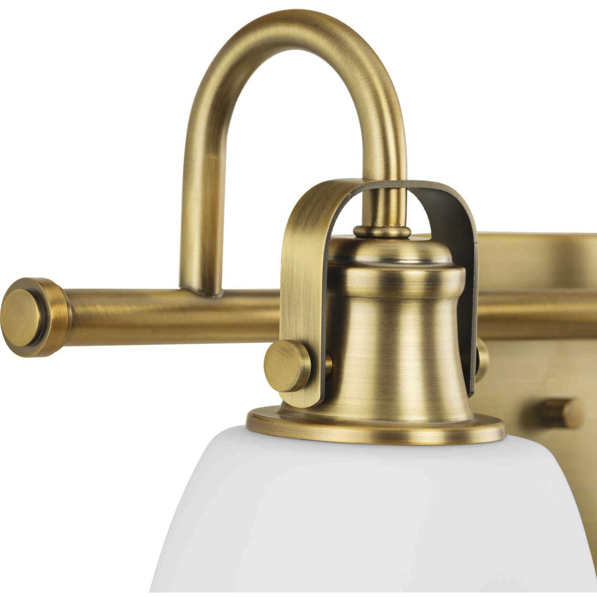 Preston 3 Light 22.12 inch Vintage Brass Vanity Light Wall Light