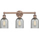 Caledonia 3 Light 23 inch Antique Copper and Charcoal Bath Vanity Light Wall Light