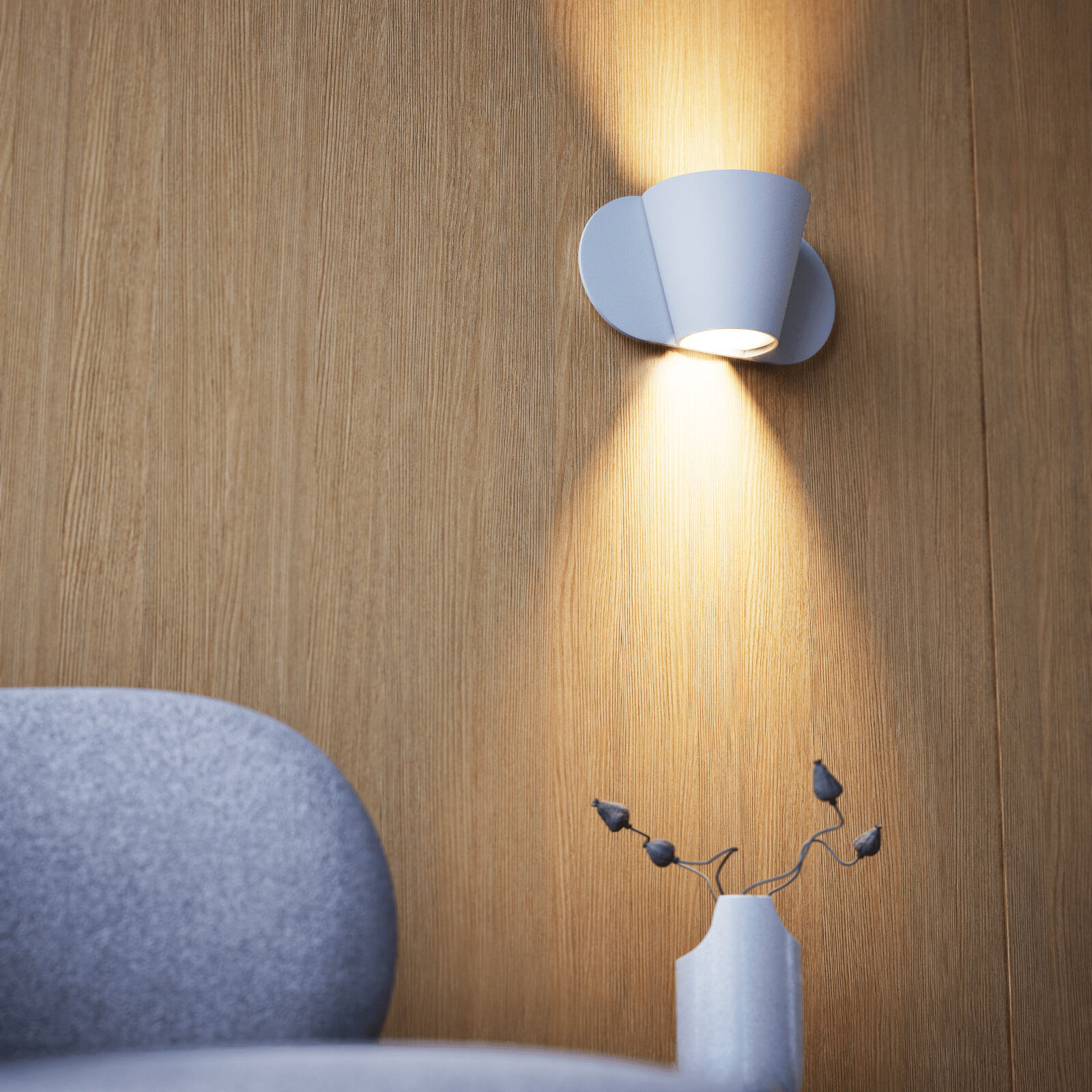 Kaliko LED 5 inch Textured White Indoor-Outdoor Sconce