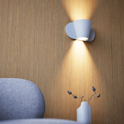 Kaliko LED 5 inch Textured White Indoor-Outdoor Sconce