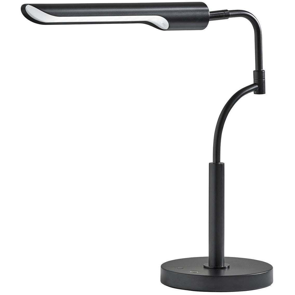 Zane 17 inch 10.00 watt Black Desk Lamp Portable Light, with Smart Switch