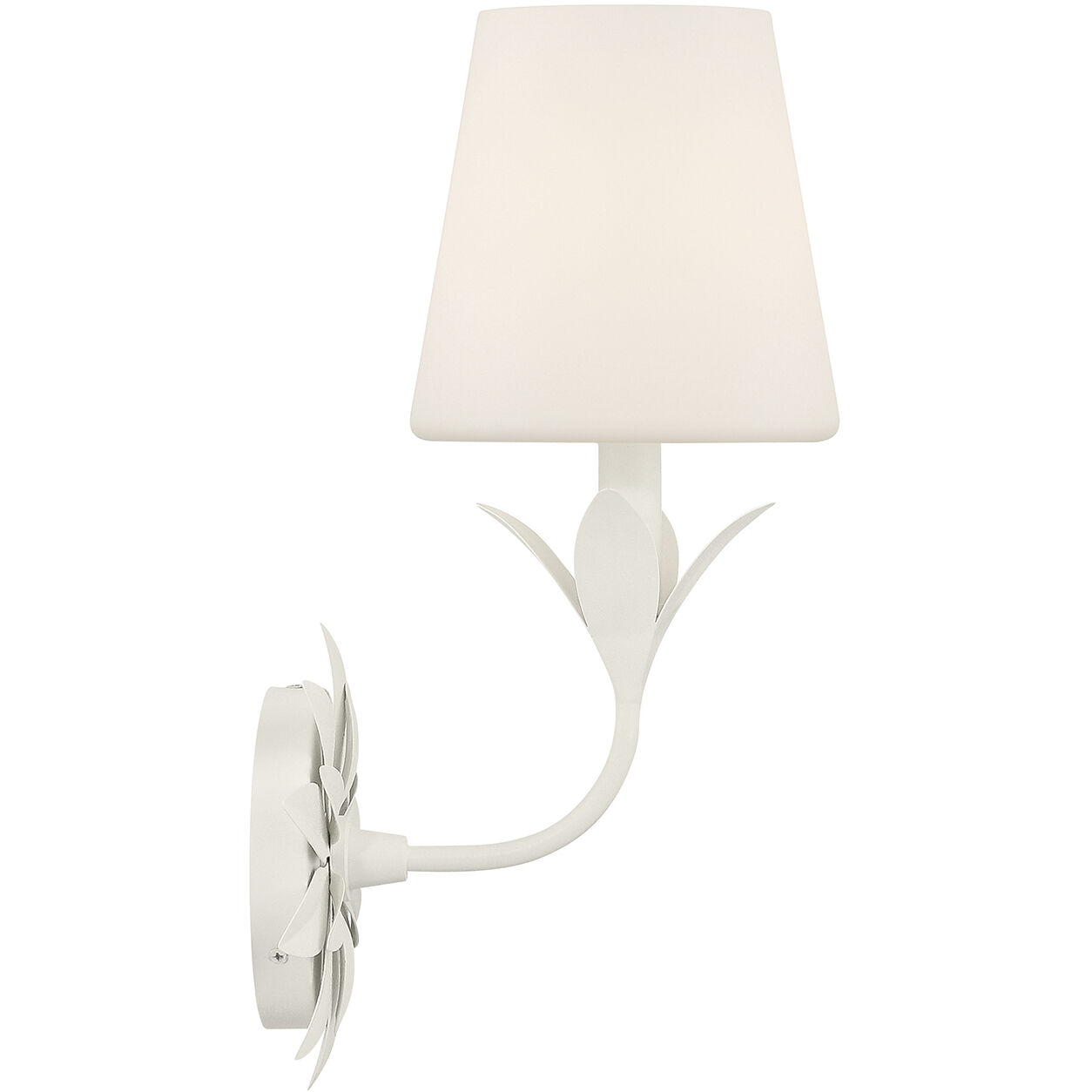 Broche Bath Sconce Wall Light in Matte White