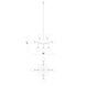 Particles 12 Light 38 inch Black and Chrome Pendant Ceiling Light in Chrome and Opal Glass