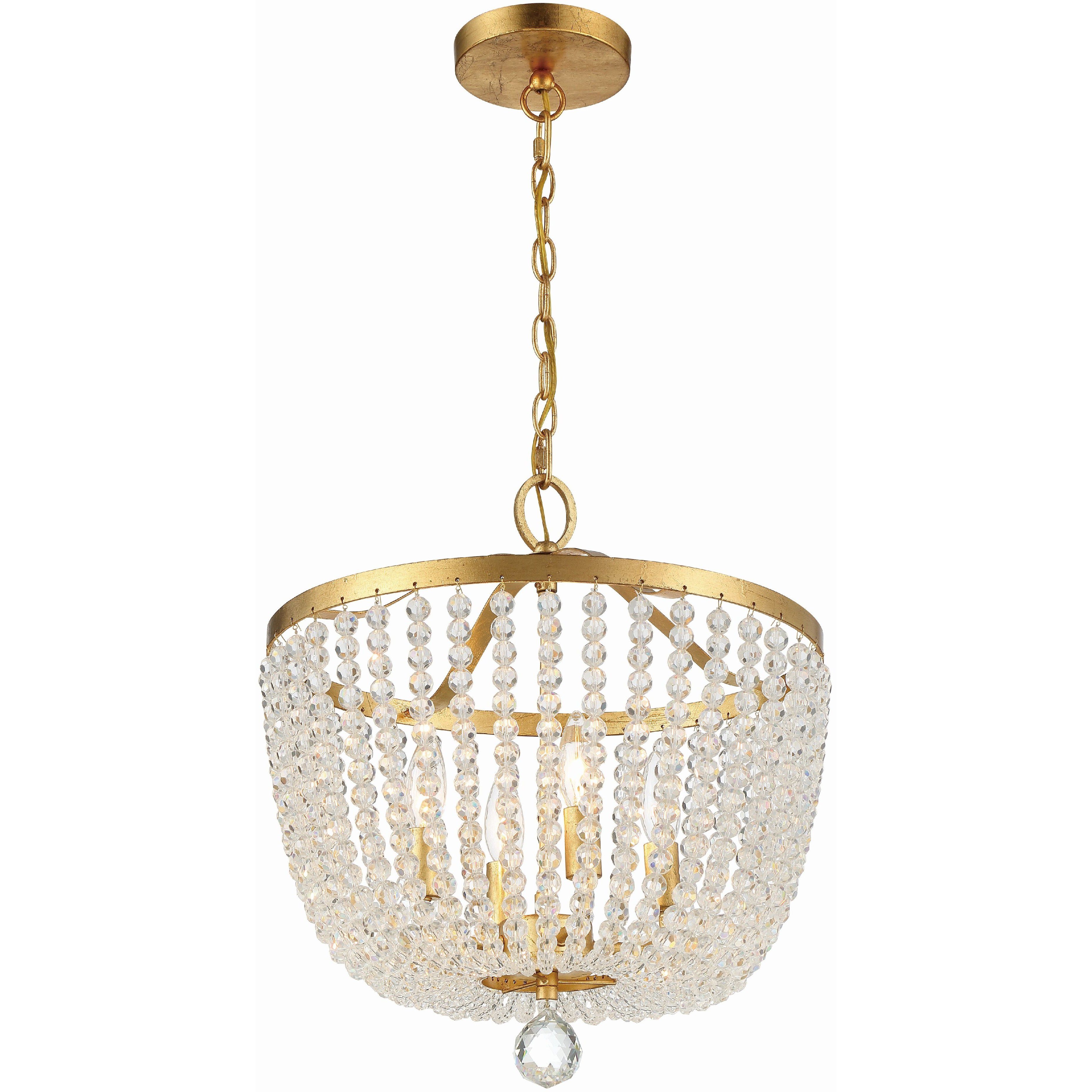 Rylee 4 Light 16.5 inch Antique Gold Chandelier Ceiling Light