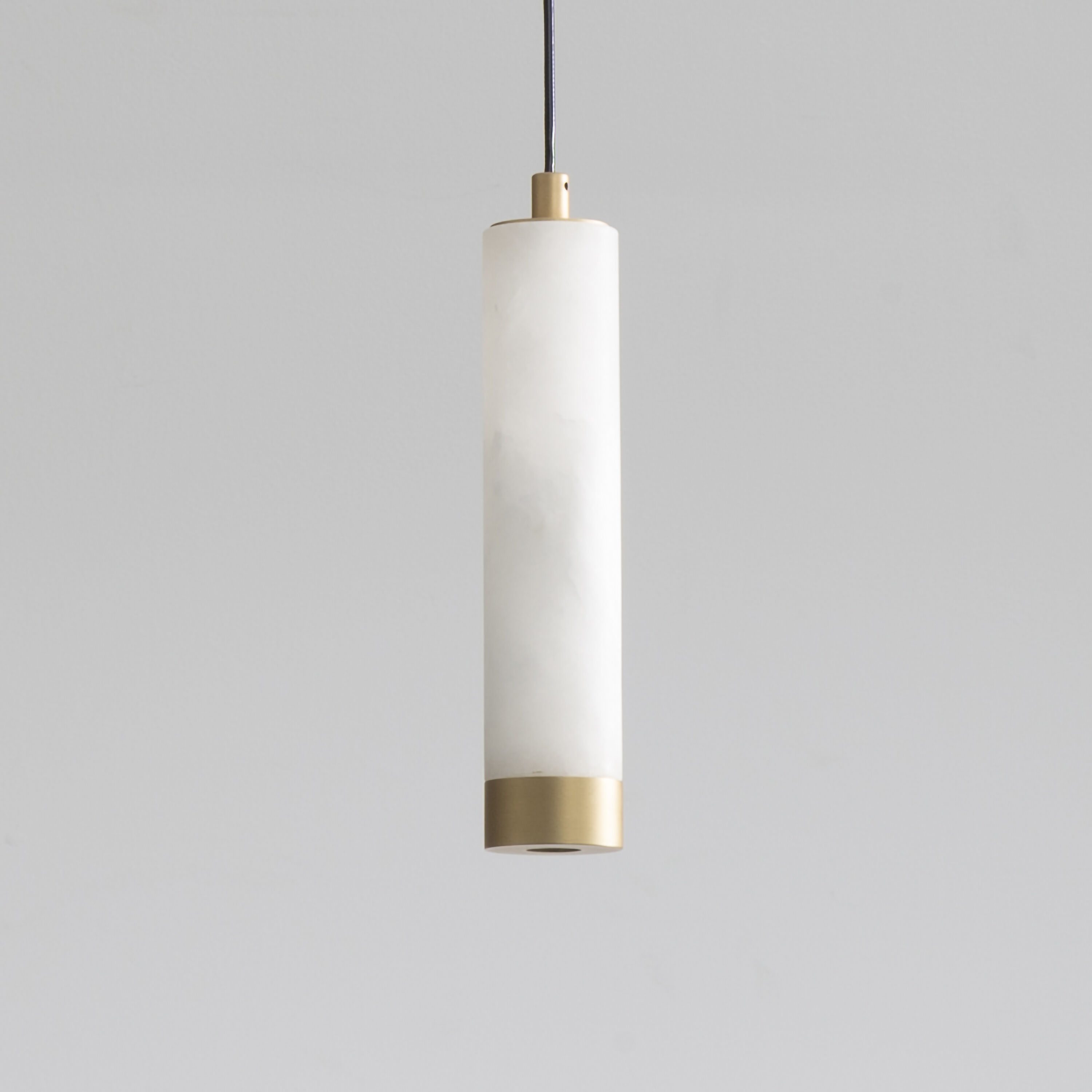 Aragon LED 2 inch White Alabaster and Gold Mini Pendant Ceiling Light